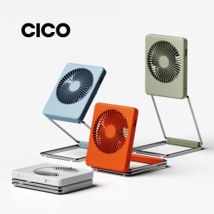시코 무선 탁상용 미니 폴딩팬 접이식 BLDC 선풍기 오렌지