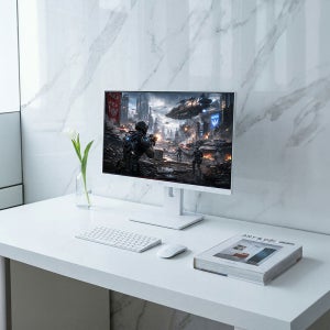 이노스 24인치 144 화이트모니터 멀티스탠드