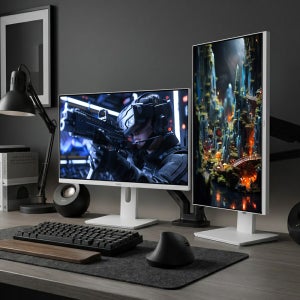 이노스 24인치 144 화이트모니터 멀티스탠드