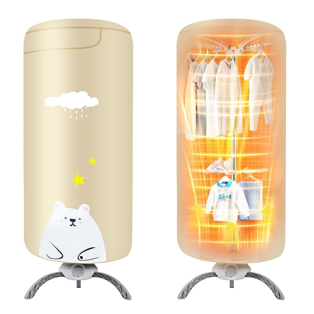 세탁용 휴대용 건조기 900W 의류 및 신발용 아파트 여행용 대용량 세탁