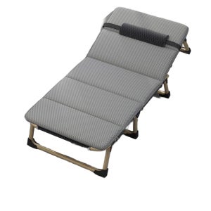 휴대용 리클라이너 야전침대 캠프 여성용 낮잠 접이식 1인용 여성용 경량 원형 그레이