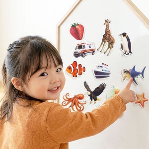 유아 리얼 두조각 자석퍼즐 4종 그림맞추기 자석놀이 실사그림 퍼즐