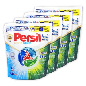 헨켈 퍼실 디스크 실내건조 캡슐세제 파우치 26개입 x4개