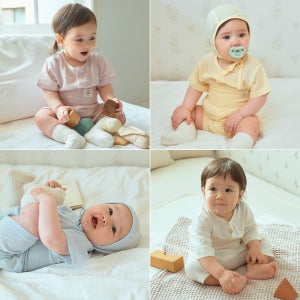 5+1 말랑하니 아기실내복 5부 밤부 메쉬 신생아내복 배앓이 봄 여름 태열