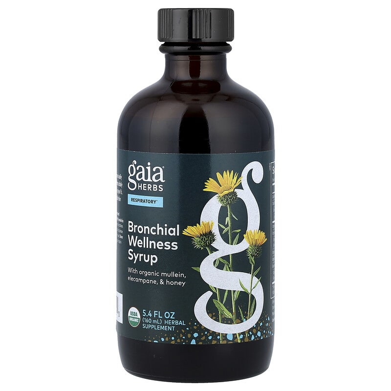 Gaia Herbs 기관지 <b>웰니스</b> <b>시럽</b> 160ml 5.4fl oz