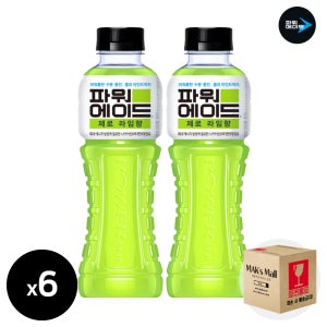 파워에이드 이온음료 스포츠음료 저칼로리 제로라임, 600ml, 6개