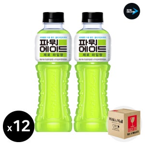 파워에이드 이온음료 스포츠음료 저칼로리 제로라임, 600ml, 12개