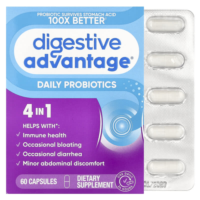 Schiff Digestive <b>Advantage</b> 데일리 <b>프로바이오틱</b> 캡슐 60정