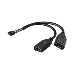 메인보드 USB 2.0 9핀을 USB-C 포트로 변환하는 케이블