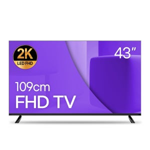 와우피프티 FHD LED TV 중소기업 대형 소형 109cm(43인치), 기사방문설치 스탠드