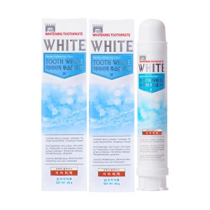 투스홀 화이트 펌핑 미백치약 (치주질환, 입냄새제거) 100% 환불 80g, 2개