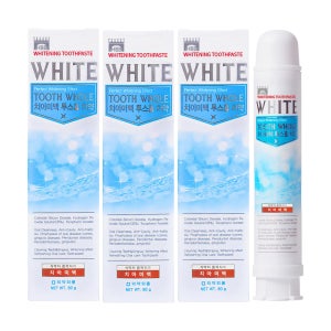 투스홀 화이트 펌핑 미백치약 (치주질환, 입냄새제거) 100% 환불 80g, 3개