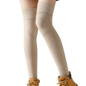 수면 발토시 따뜻한 털 다리 감싸개 임산부 보온 양말 오트밀