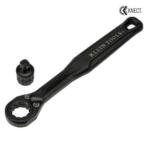 클라인툴스 65301ADP KNECT 관통형 라쳇 & 1/4인치 복스알 어댑터 세트