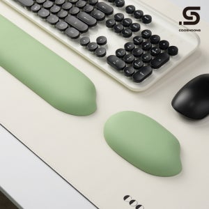 쿠슝 마우스 키보드 손목 받침대 쿠션 팜레스트 패드 RCS-106 민트, S+L 40.5cm 세트