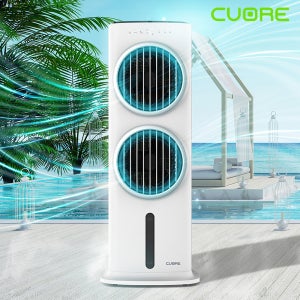 쿠오레 가정용 냉풍기 2구 에어쿨러 얼음선풍기 이동식 원룸 사무실 냉방기