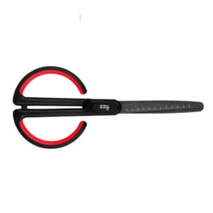 안붙는 포장가위 블랙스틸 17cm 1개 택배박스개봉 둥근날 끈끈이없는 레드