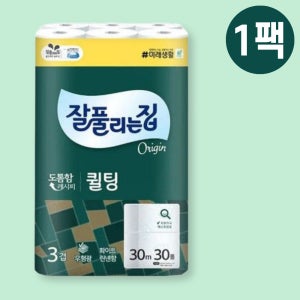 잘풀리는집 퀼팅 3겹 화장지 30m, 30롤, 1팩