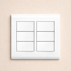 나노전기 오딧세이 화이트 단로 6구 스위치 2개용 벽 등 전원 스위치