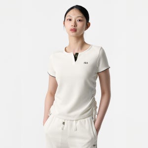 휠라 여성 와플 트레이닝 셔링 반팔티_FS262RS02F009175