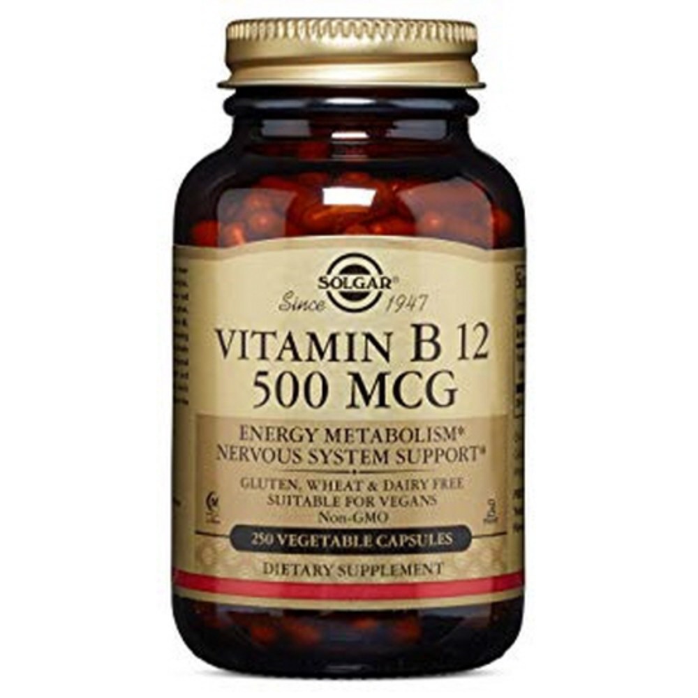 솔가 <b>비타민</b> B12 500<b>mcg</b> 베지터블 <b>캡슐</b> 250정 영양제 Solgar