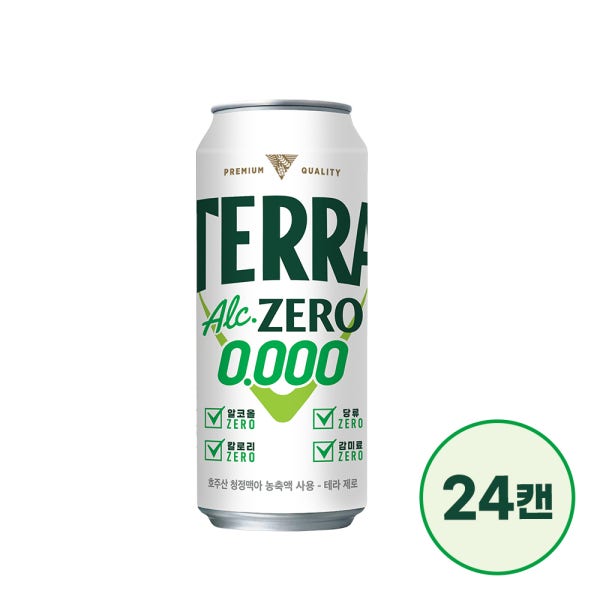 하이트진로음료 테라 제로 0.000 500ml 24캔 무알콜 맥주맛 음료