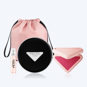 NEW 프라다 리빌 메쉬 쿠션 앤 터치 블러쉬 듀오(+패러독스 스트링 파우치 & 패러독스 1.2ML)