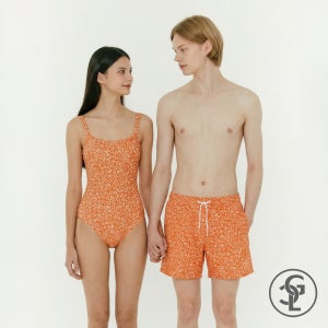 지클레프 COUPLE 커플 제주 에디션 리조트 수영복 ORANGE