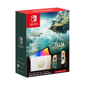 닌텐도 스위치 OLED 본체 젤다의전설 티어스 오브 더 킹덤 에디션