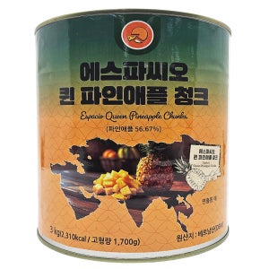 에스파씨오 퀸 파인애플 청크 3kg, 6개