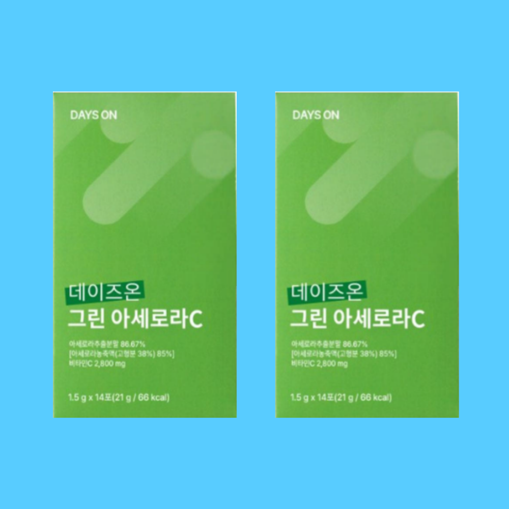 데이즈온 그린 아세로라C 14포 2박스 천연 유래 비타민C