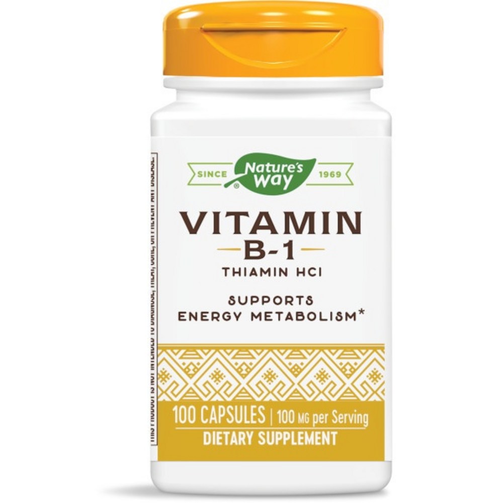 네이쳐스웨이 <b>비타민</b> B-1 100mg 티아민 HCl 캡슐 영양제 Natures Way