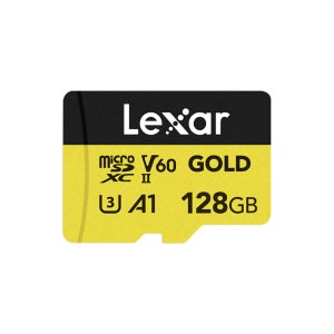 렉사 마이크로SD 128GB 골드 UHS-II V60 오즈모 고프로 액션캠 드론 전용