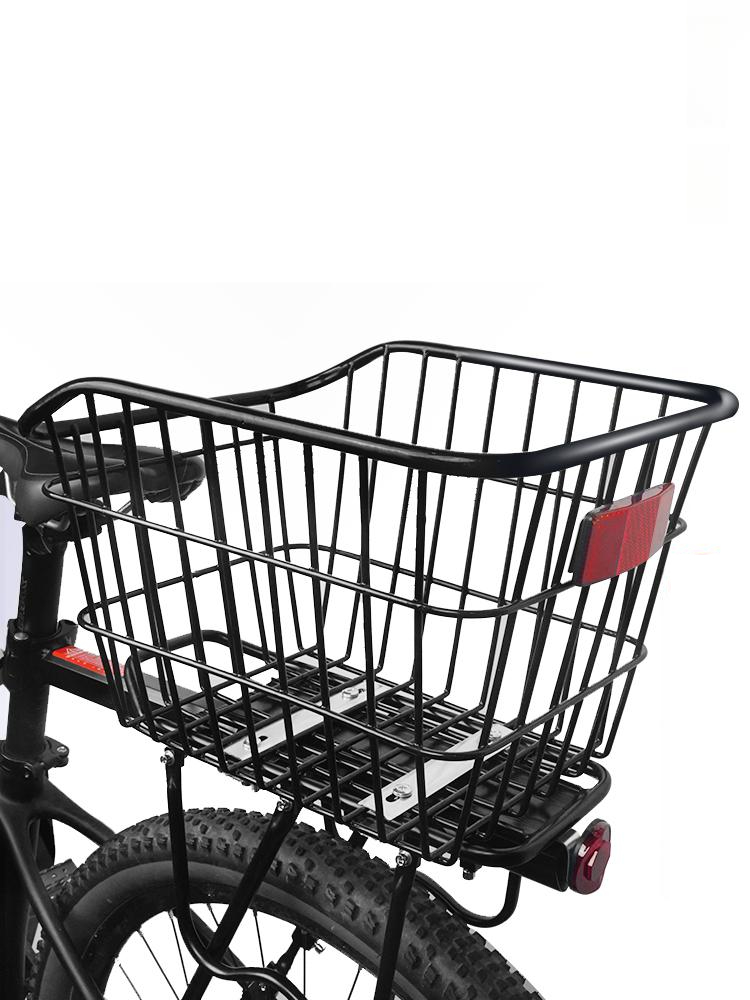 電動自転車 ジンバスケット荷物電気自転車フロントバスケットメタリック大型厚フレームカバー付き