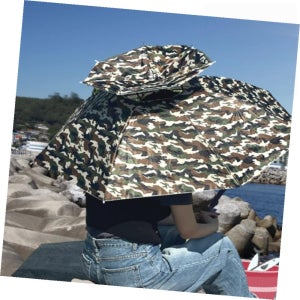 별별마켓 2단 우산모자 대형 밀리터리 양산 헤드밴드 헬멧