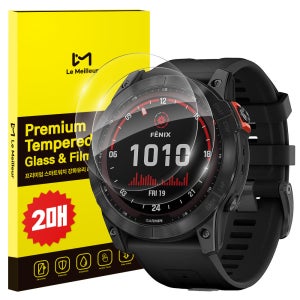 르메이어 9H 풀커버 스마트워치 강화유리 액정보호필름 2매 가민 피닉스 7X, 51mm
