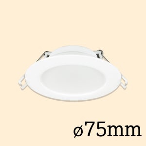(3인치) 오스람 LED 다운라이트 매립등 슬림 플리커프리 75mm, 8W, 주백색