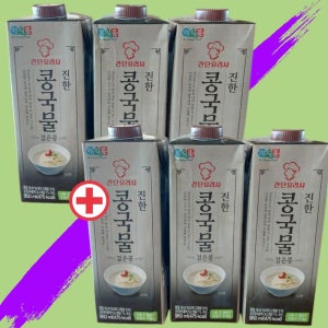정식품 진한 콩국물 검은콩 950ml x 6팩 콩물 콩국수 두유