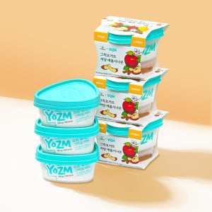 요즘 저당 그릭요거트 애플시나몬 130g 3개+플레인 100g 3개