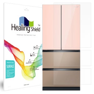 위니아 딤채 김치 냉장고 스탠드형 467L 4도어 WDQ48GRPIHS 무광 외부보호필름 세트