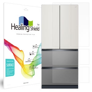 위니아 딤채 김치 냉장고 스탠드형 467L 4도어 BDQ48GKPKET 무광 외부보호필름 세트