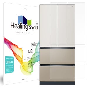 위니아 딤채 김치 냉장고 스탠드형 467L 4도어 CDQ48GVPKER 무광 외부보호필름 세트