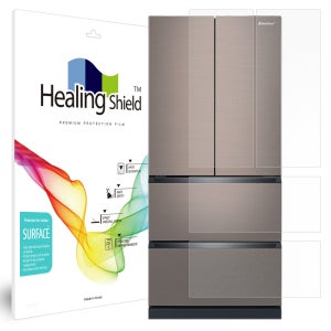 위니아 딤채 김치 냉장고 스탠드형 551L 4도어 CDQ57GVPKBR 무광 외부보호필름 세트