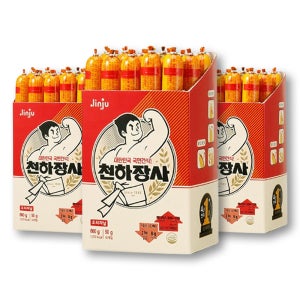 JINJU 진주햄 천하장사 소세지 국민간식 오리지널, 800g, 3개