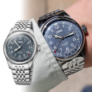 오리스 시계 빅크라운 포인터데이트 블루 40mm 백화점AS