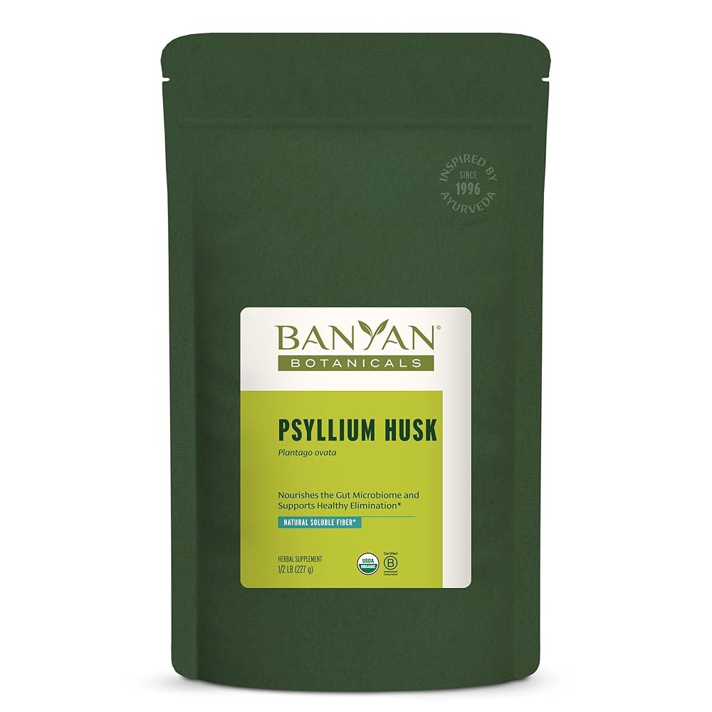 Banyan Botanicals <b>Psyllium Husk</b> 천연 유기농 통껍질 섬유