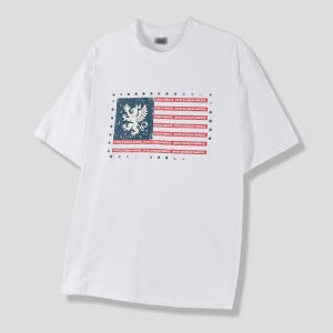 성조기 이글 독수리 빈티지 프린팅 남여공용 반팔티