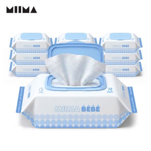 미마베베 도톰한 아기 물티슈 블루 (10개입) 신생아 두꺼운 일회용 물티슈