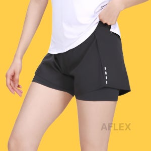 여성 트레이닝 반바지 투인원 쇼츠 러닝복 요가 마라톤 숏팬츠