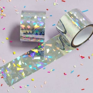 반짝이 홀로그램 테이프 디자인 실버 테이프 꾸미기 문구
